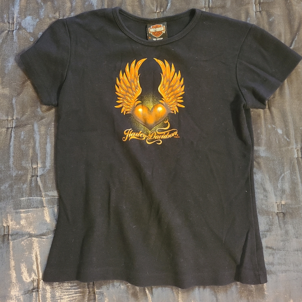 SOLD Harley Davidson y2k Baby Tee